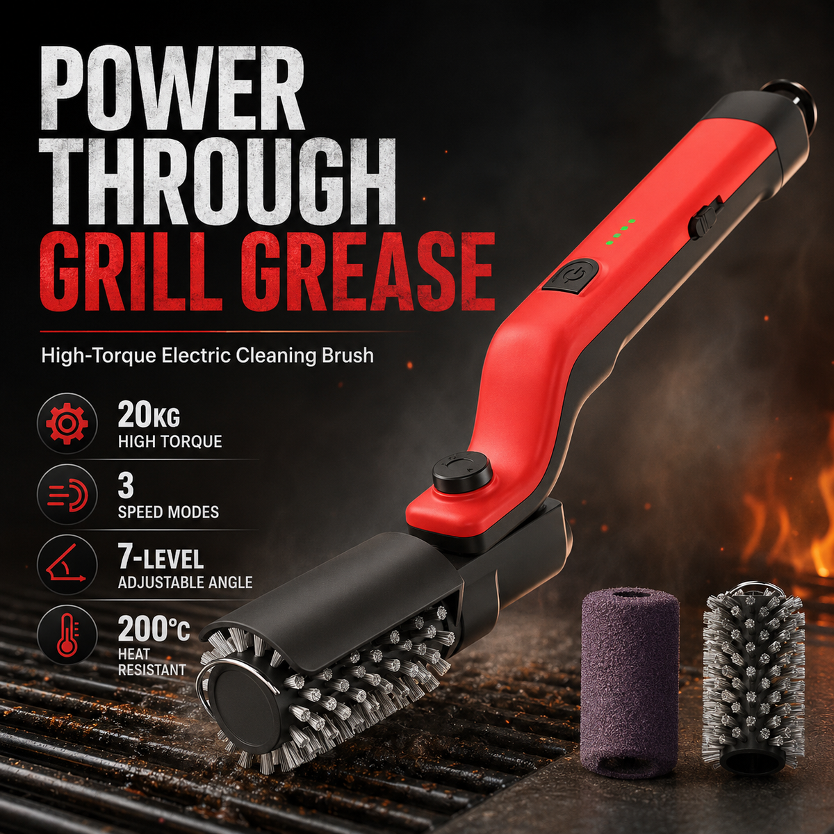 ๐ฅ Cordless Power Grill Cleaner | Fast, Effortless BBQ Cleanup