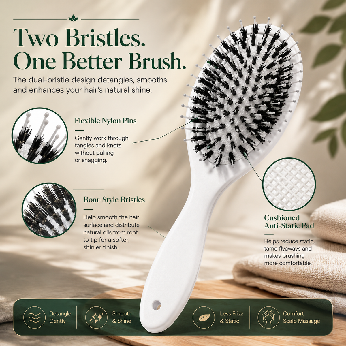 Viral Detangling Hair Brush – Gentle, Smooth & Frizz-Free Hair