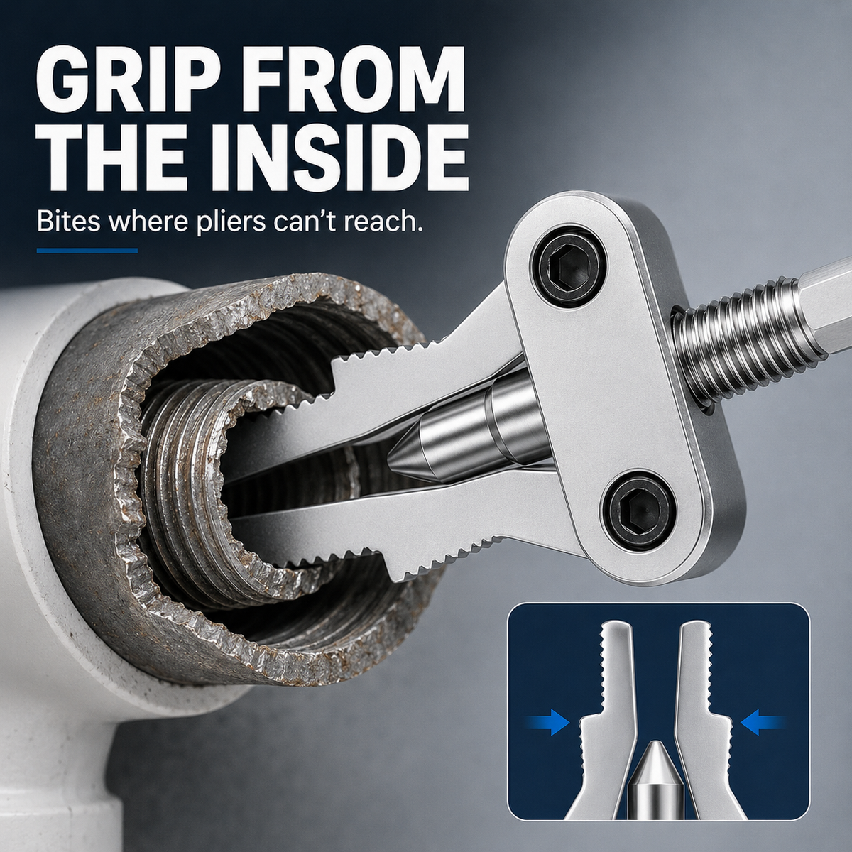 🛠️ 3-in-1 Broken Pipe Thread Extractor Tool for 1/2", 3/4", & 1" Pipes 🔩