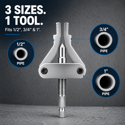 🛠️ 3-in-1 Broken Pipe Thread Extractor Tool for 1/2", 3/4", & 1" Pipes 🔩