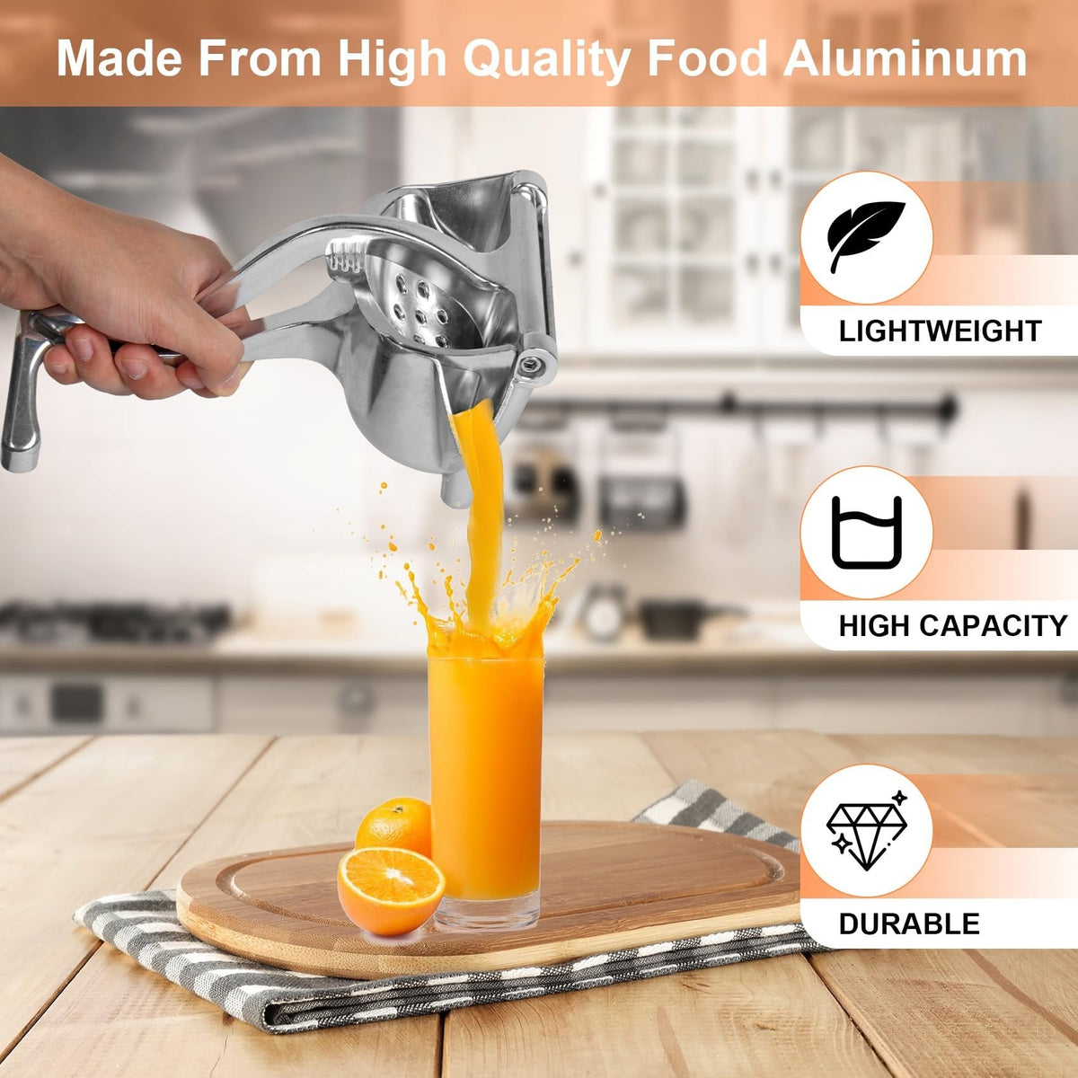 Last Day Sale Hand Juicer Squeezer- Aluminum Manual Press Juicer🍹