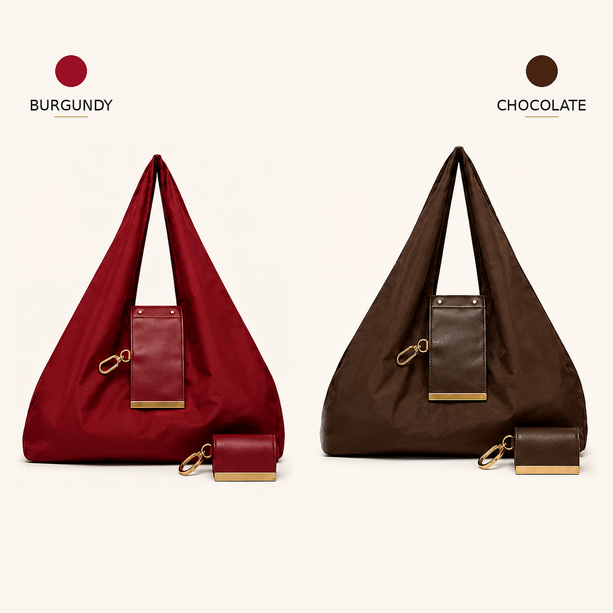Charm Transformable Bag  Stylish Vegan Leather Tote & Keychain Charm👑