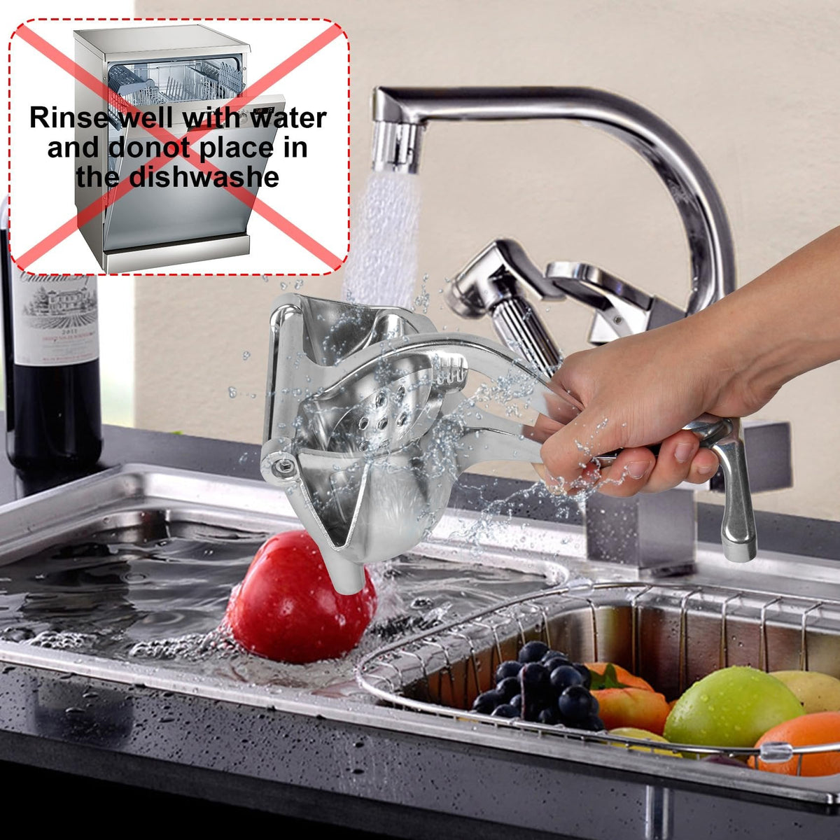 Last Day Sale Hand Juicer Squeezer- Aluminum Manual Press Juicer🍹