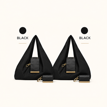Charm Transformable Bag  Stylish Vegan Leather Tote & Keychain Charm👑