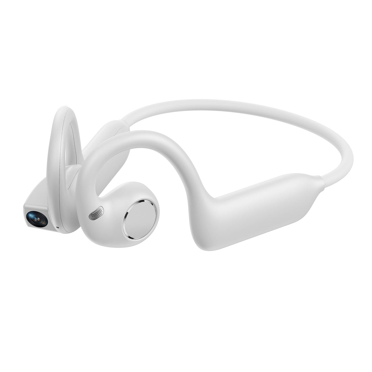 👂8MP Smart Camera Open-Ear Headset – EIS Video, AI Assistance & 12H Battery