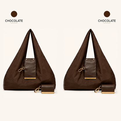 Charm Transformable Bag  Stylish Vegan Leather Tote & Keychain Charm👑