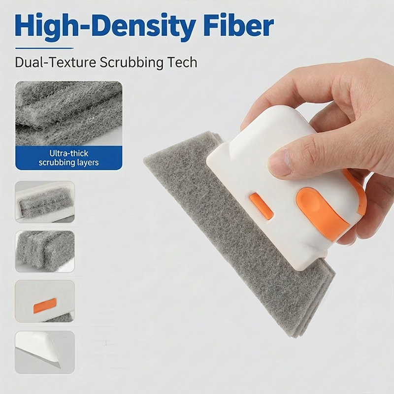 🧽 3-in Window Track Deep Cleaning Tool – Scrub, Brush & Clean Tight Gaps